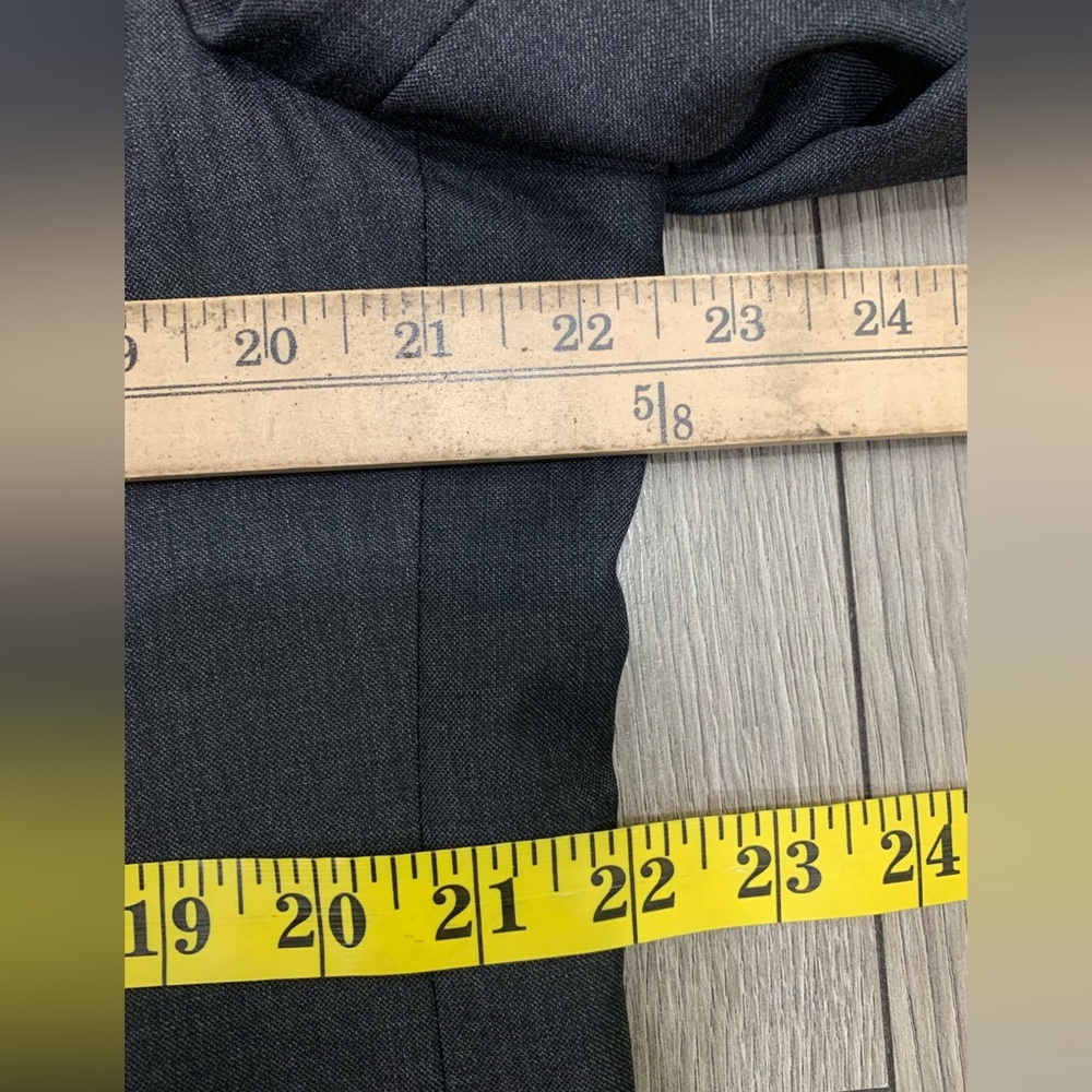 Hickey Freeman Suit Loro Piana Super 150s Wool Dark Gray Pant Sz 44 - Picture 5 of 14